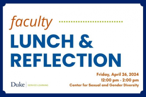 Faculty Lunch & Reflection