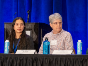 Left to right: Potdar, Rivero, Saterbak and Clifford speaking on a panel